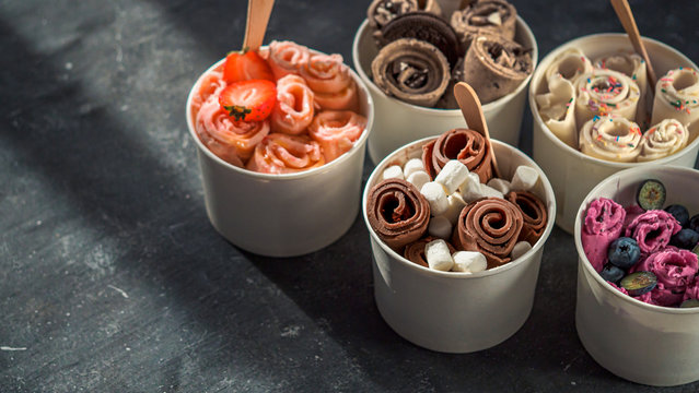 Rock N Roll Bangkok Rolled Ice Cream Papatoetoe